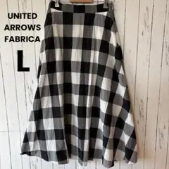 UNITED ARROWS FABRICA フレアスカート　ギンガムチェック　L