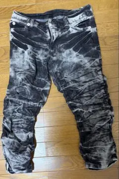 ダメージ加工 スキニージーンズ ブラック　グレー デニム パンツ