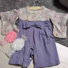 Pokke Poche 袴ロンパース 女の子　お食い初め　ひな祭り