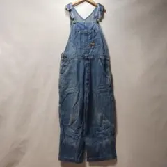 オシュコシュメンズ＆レディースビンテージ加工 デニムオーバーオール32