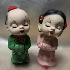 中国人形　陶器　レトロ品