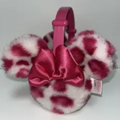 ディズニー ミニー イヤーマフ 耳当て ヒョウ柄 ピンク