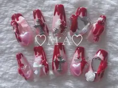 ♡現品 量産型 地雷系 血みどろ y2k ハロウィン ギャル ネイルチップ♡