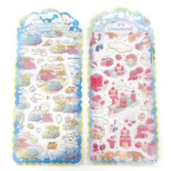 海外限定　サンリオ　シナモン　ぷっくり　シール　2種セット　シナモロール