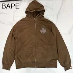 希少❗️BAPE スワロフスキー　フルジップ　パーカー　ブラウン　初期　エイプ 2026年最新】パーカー スワロ エイプの人気アイテム - メルカリ
