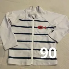 ベリーハンセン　ラッシュガード　90 水着　ボーダー