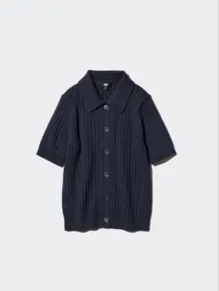 UNIQLO リブポロカーディガン 半袖のサムネイル