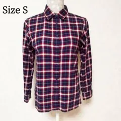 【美品】 UNIQLO 定番チェックフランネルシャツ S 古着 綿100% 人気