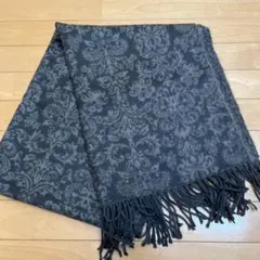 ダークグレー フリンジ付き ストール