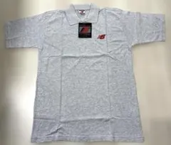 90s New Balance ヴィンテージ風半袖ポロシャツ グレー Mサイズのサムネイル