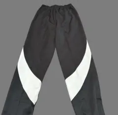 MIZUNOジャージパンツ メンズ黒/白 サイドストライプ