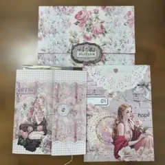 おすそ分けファイル 三つ折り コラージュ 紙もの ヴィンテージ