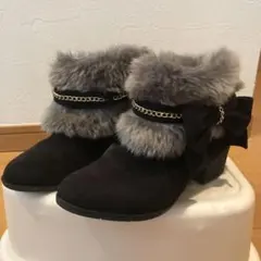 ジュニア　ファー付きブーツ　21.0cm