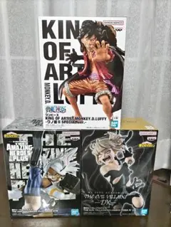 ワンピース ヒロアカ　フィギュア 3点セット　ルフィ　ミルコ　トガヒミコ