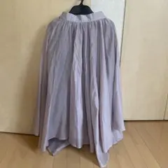 薄ピンクフレアスカート Mサイズのサムネイル