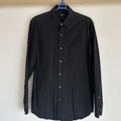 UNIQLO SLIM FIT 黒　ブラック　長袖シャツ　M