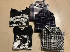 子供服120cm キッズ Tシャツ　チェックシャツ