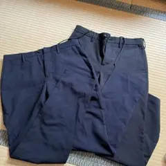 GU メンズ スラックス 2本セット ブラック ネイビー Sサイズのサムネイル