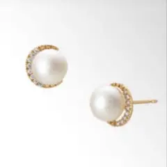 MIKIMOTO ゴールドパールダイヤ付きスタッド2wayピアス - メルカリ