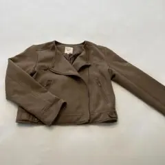 BEAMS HEART ノーカラージャケット M ブラウン