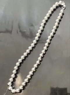 《新品》シルバーボールチェーン ネックレス10mm/50cmシルバー925