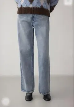 AZUL ワイドデニム　Ｍ　ライトブルー