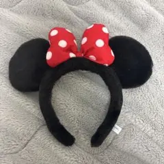 ミニーマウス カチューシャ 赤い水玉