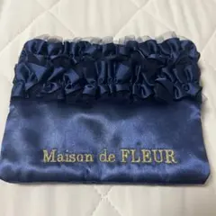 Maison de FLEUR フリルポーチ ネイビーのサムネイル