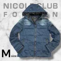 NICOLE ニコル デニムダウンジャケット Mサイズ　ハンガリアンダウン