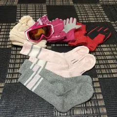 女の子冬用スキーアクセサリーセット