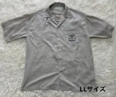 刺繍デザイン ベージュオープンカラー半袖シャツ LLサイズのサムネイル