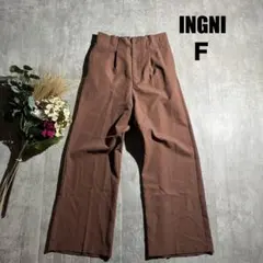 944 INGNI イング ハイウエストパンツ【F】センタープレス　タックイン