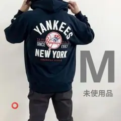 超メルカリ市セール【未使用品・М】MLB◎ヤンキース●ジップパーカー●ネイビー