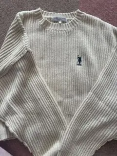 POLO リブ編みセーター