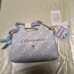 猫耳　ショルダーバッグ 　水色