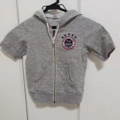DOUBLE.B 半袖パーカー 110cm グレー