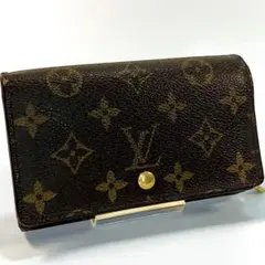 【良品】ルイヴィトン モノグラム ポルトモネビエトレゾール 二つ折り財布