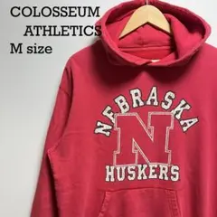 COLOSSEUM ネブラスカ大学 HUSKERS カレッジロゴ パーカー M
