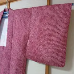 総絞りの羽織【美品】赤 袷