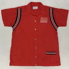ヴィンテージ 50s ボウリングシャツ USA製 ビンテージ50's○BOWLERITEチェーンステッチレーヨンボウリング