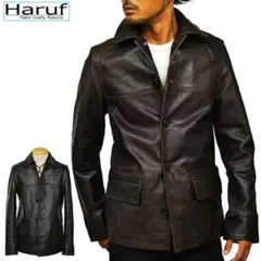 激レア 新品 本革 カーコート レザージャケット 革ジャン メンズ ブラウン