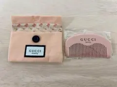 GUCCI beauty ピンク コーム ポーチ付き　グッチノベルティくし非売品のサムネイル