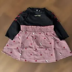 Hello Kitty ワンピース 黒/赤チェック