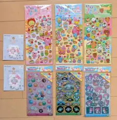 ①　新品　シール　サンリオ　ワッペン　キラキラキューティーシール　８枚セット