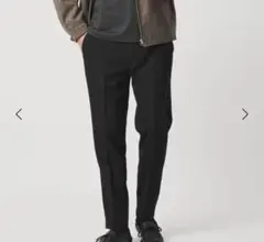 【WEB限定 WARDROBE SMART】ウールライク ノープリーツ パンツ