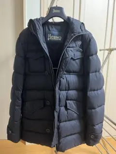 未使用級美品✨　ヘルノ　ダウンジャケット　ネイビー　2way 48 Herno ネイビー ダウン ネイビー48 ヘルノ