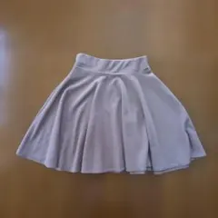 フレアスカート ライトグレー ひざ丈