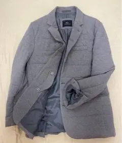 LACOSTE 中綿入りグレー テーラードジャケット スウェット素材