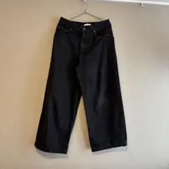 FREAK'S STORE ブラック デニム ワイドパンツのサムネイル
