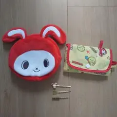 新品未使用まいぜんシスターズふわふわポーチ&エコバッグ&ヘアピンセットまとめ売り